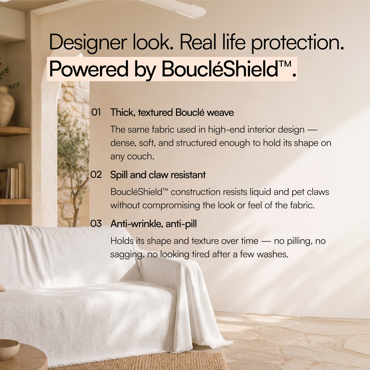 The Couch Throw Protector - Boucle