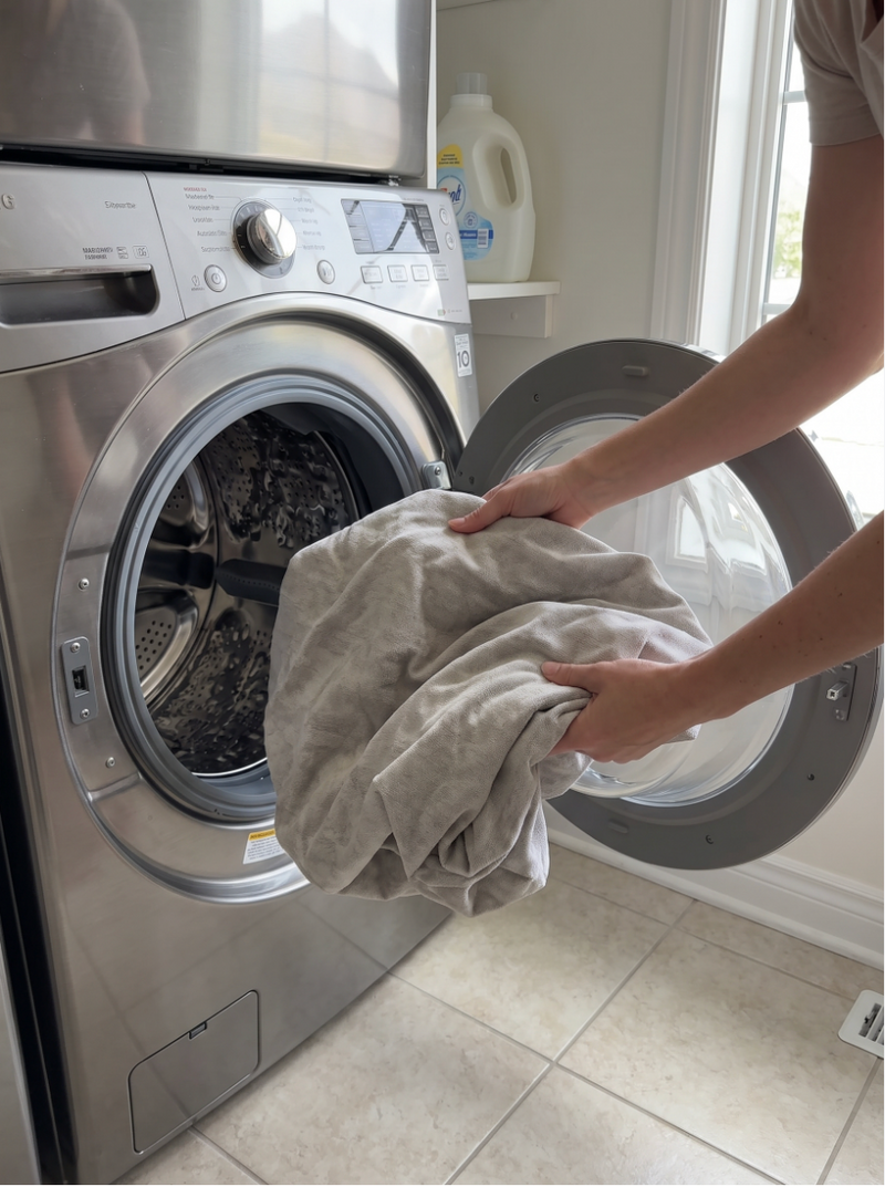 Machine wash clean in minutes